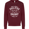 A Qualified Zoologist Looks Like Mens Sweatshirt Jumper Maroon