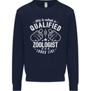 A Qualified Zoologist Looks Like Mens Sweatshirt Jumper Navy Blue