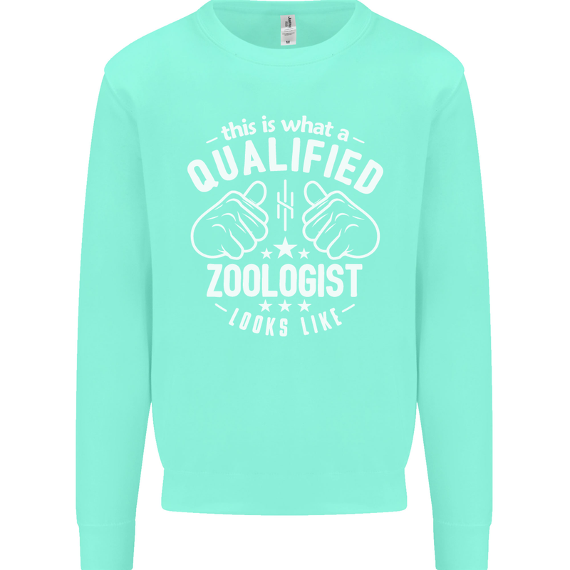 A Qualified Zoologist Looks Like Mens Sweatshirt Jumper Peppermint