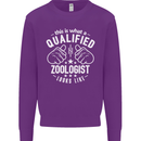 A Qualified Zoologist Looks Like Mens Sweatshirt Jumper Purple