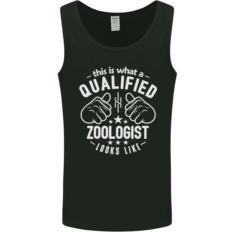 A Qualified Zoologist Looks Like Mens Vest Tank Top Black
