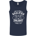 A Qualified Zoologist Looks Like Mens Vest Tank Top Navy Blue