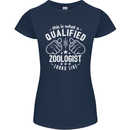 A Qualified Zoologist Looks Like Womens Petite Cut T-Shirt Navy Blue