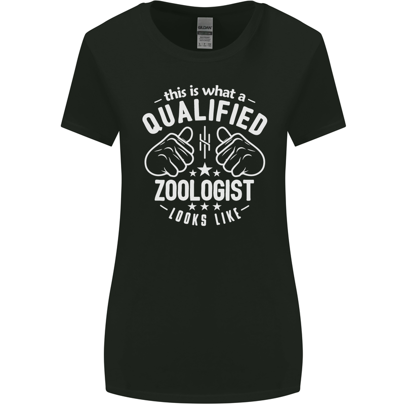 A Qualified Zoologist Looks Like Womens Wider Cut T-Shirt Black