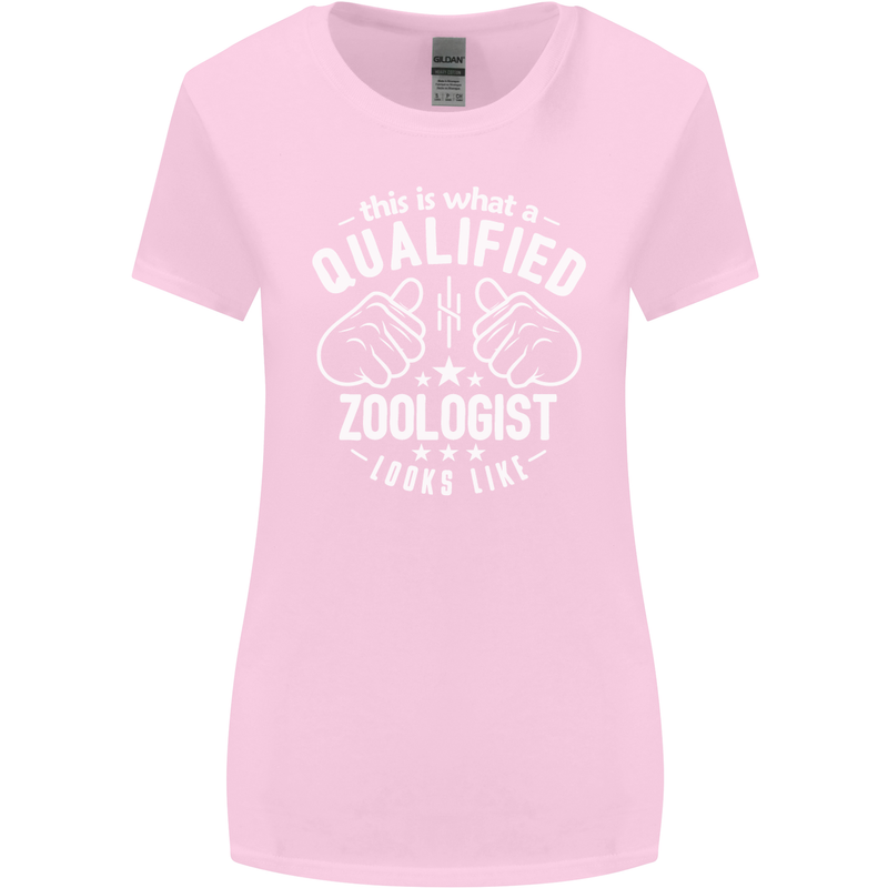 A Qualified Zoologist Looks Like Womens Wider Cut T-Shirt Light Pink