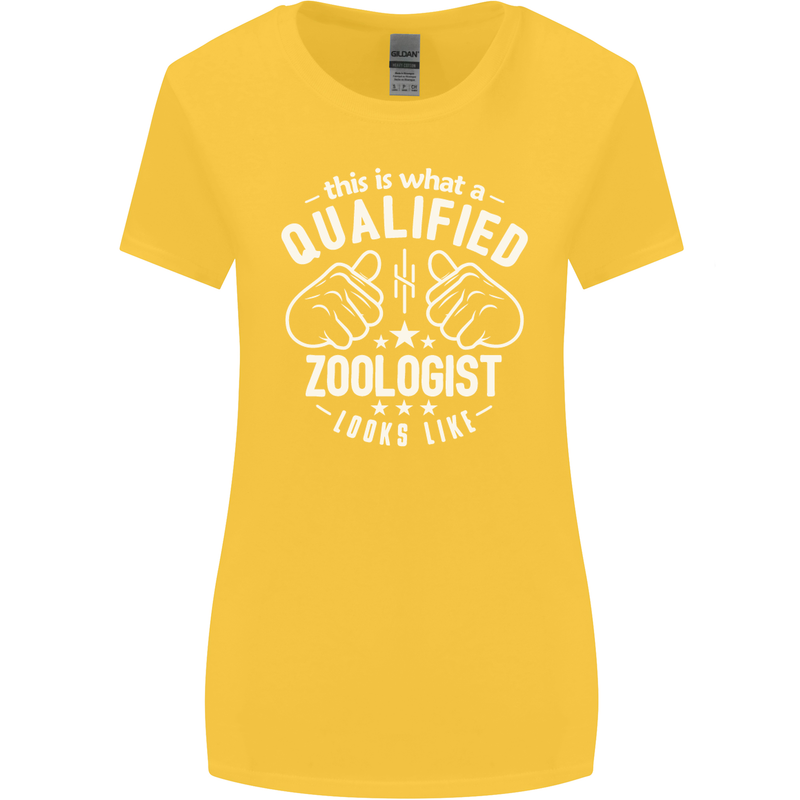 A Qualified Zoologist Looks Like Womens Wider Cut T-Shirt Yellow