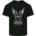 A Rabbit Head Mens Cotton T-Shirt Tee Top Black