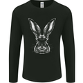 A Rabbit Head Mens Long Sleeve T-Shirt Black