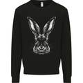 A Rabbit Head Mens Sweatshirt Jumper Black