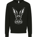 A Rabbit Head Mens Sweatshirt Jumper Black