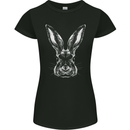 A Rabbit Head Womens Petite Cut T-Shirt Black