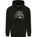 A Raccoon with an Eyepatch Childrens Kids Hoodie Black