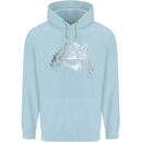 A Raccoon with an Eyepatch Childrens Kids Hoodie Light Blue