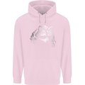 A Raccoon with an Eyepatch Childrens Kids Hoodie Light Pink