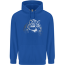 A Raccoon with an Eyepatch Childrens Kids Hoodie Royal Blue