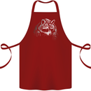 A Raccoon with an Eyepatch Cotton Apron 100% Organic Maroon