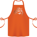 A Raccoon with an Eyepatch Cotton Apron 100% Organic Orange