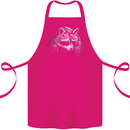 A Raccoon with an Eyepatch Cotton Apron 100% Organic Pink