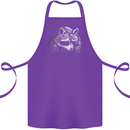 A Raccoon with an Eyepatch Cotton Apron 100% Organic Purple