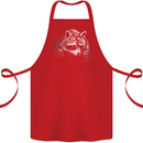 A Raccoon with an Eyepatch Cotton Apron 100% Organic Red