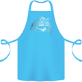 A Raccoon with an Eyepatch Cotton Apron 100% Organic Turquoise