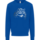 A Raccoon with an Eyepatch Kids Sweatshirt Jumper Royal Blue