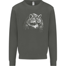 A Raccoon with an Eyepatch Kids Sweatshirt Jumper Storm Grey