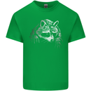 A Raccoon with an Eyepatch Kids T-Shirt Childrens Irish Green