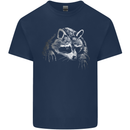 A Raccoon with an Eyepatch Kids T-Shirt Childrens Navy Blue