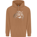 A Raccoon with an Eyepatch Mens 80% Cotton Hoodie Caramel Latte