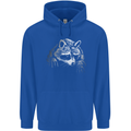 A Raccoon with an Eyepatch Mens 80% Cotton Hoodie Royal Blue