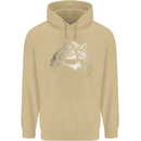 A Raccoon with an Eyepatch Mens 80% Cotton Hoodie Sand