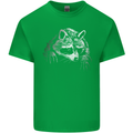 A Raccoon with an Eyepatch Mens Cotton T-Shirt Tee Top Irish Green