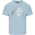 A Raccoon with an Eyepatch Mens Cotton T-Shirt Tee Top Light Blue