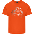 A Raccoon with an Eyepatch Mens Cotton T-Shirt Tee Top Orange