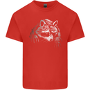 A Raccoon with an Eyepatch Mens Cotton T-Shirt Tee Top Red