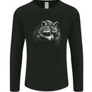 A Raccoon with an Eyepatch Mens Long Sleeve T-Shirt Black