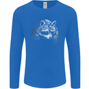 A Raccoon with an Eyepatch Mens Long Sleeve T-Shirt Royal Blue