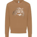 A Raccoon with an Eyepatch Mens Sweatshirt Jumper Caramel Latte