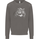 A Raccoon with an Eyepatch Mens Sweatshirt Jumper Charcoal