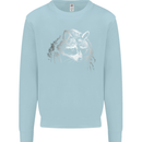 A Raccoon with an Eyepatch Mens Sweatshirt Jumper Light Blue