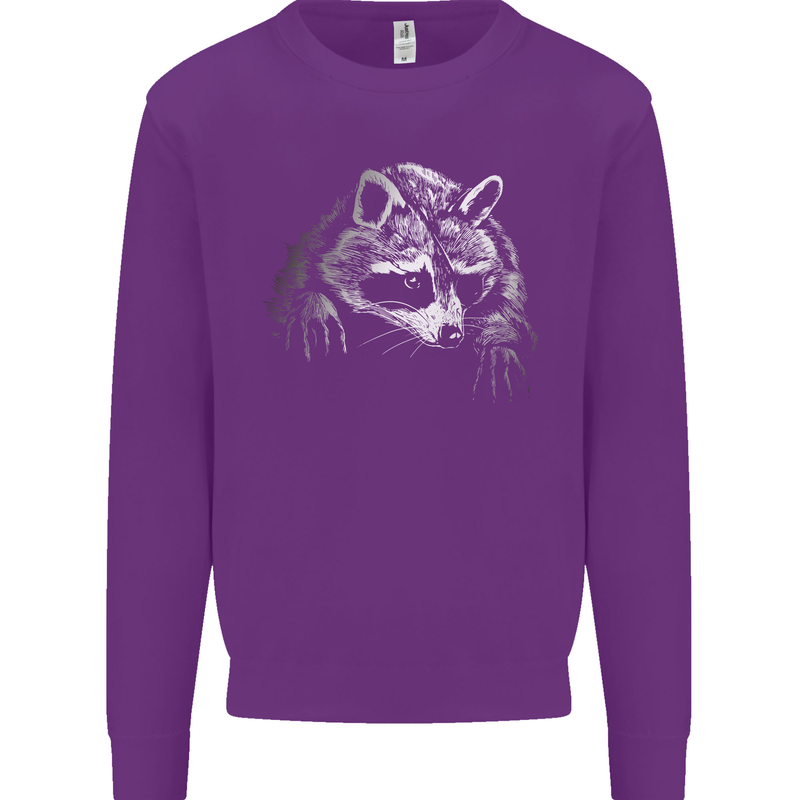 A Raccoon with an Eyepatch Mens Sweatshirt Jumper Purple