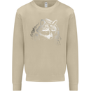 A Raccoon with an Eyepatch Mens Sweatshirt Jumper Sand