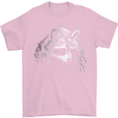 A Raccoon with an Eyepatch Mens T-Shirt Cotton Gildan Light Pink