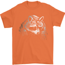A Raccoon with an Eyepatch Mens T-Shirt Cotton Gildan Orange