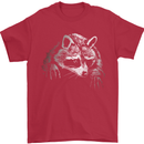 A Raccoon with an Eyepatch Mens T-Shirt Cotton Gildan Red