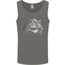 A Raccoon with an Eyepatch Mens Vest Tank Top Charcoal