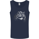 A Raccoon with an Eyepatch Mens Vest Tank Top Navy Blue