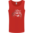 A Raccoon with an Eyepatch Mens Vest Tank Top Red