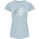 A Raccoon with an Eyepatch Womens Petite Cut T-Shirt Light Blue